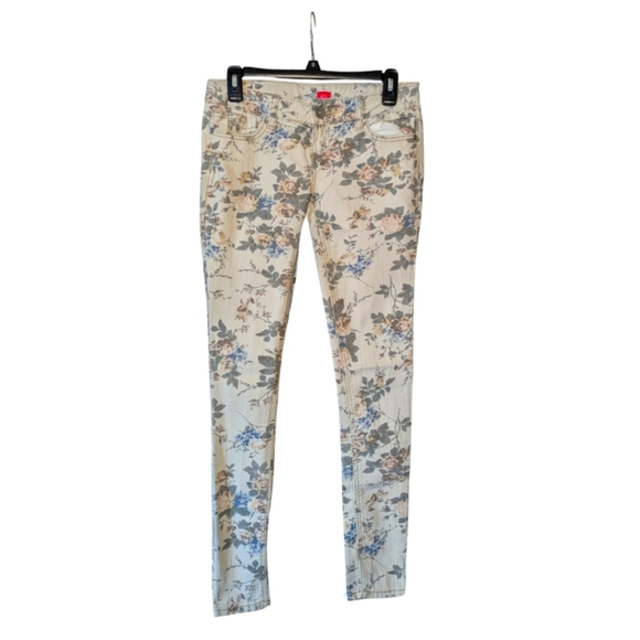 Almost Famous Denim - Floral Print Skinny Jean
